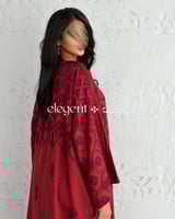 جلابية الأناقة - جلابية لنن مطرزة باللولو