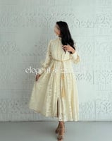 فستان دانتيل جوبير أنيق بأزرار أمامية كاملة