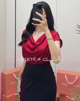 فستان كلاسيك طويل بلون الحب الفاخر