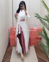 فستان ربطه رقبه بلونين بقصة بليسيه فاخرة