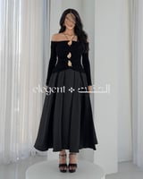 فستان لمعة الذهب الأسود