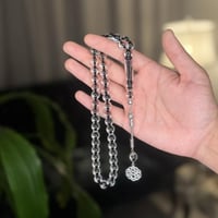 بكلايت اسود شفاف (طربزونة معدن) ٤٥ خرزه