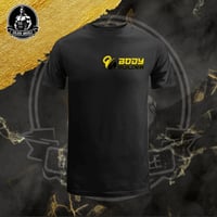 بودي بيلدر تيشيرت اسود واصفر - BODY BUILDER T-SHIR...