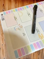 منظم قائمة الطعام الاسبوعي بثيم النوته