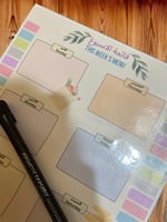 منظم قائمة الطعام الاسبوعي بثيم النوته