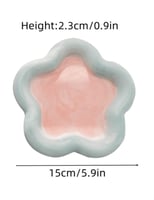 صحن سيراميك للقطط على شكل زهور