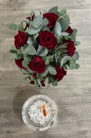 فازة سمك 10 وردات جوري