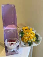 ميني كيك و بوكيه بيبي روز