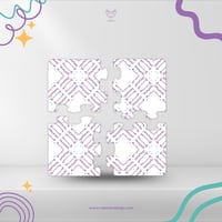 طباعة بزل خشبي مربع مكون من 4 قطع بتصميمك الخاص