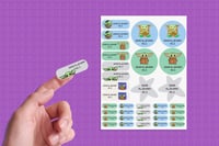 استيكر مدرسي بالاسم بيبي يودا ستار ورس