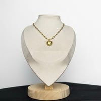 سلسال قلب ستانلس ستيل مطلي مع امكانية النحت