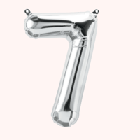 بالونات ارقام فويل صغيرة 34 انش (معبأة بالهواء)