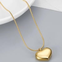 سلسال قلب ستانلس ستيل مطلي مع امكانية النحت