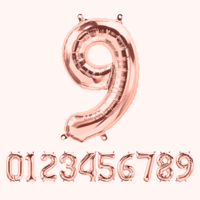 بالونات ارقام فويل صغيرة 34 انش (معبأة بالهواء)