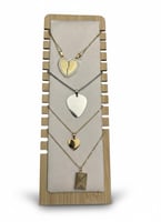 سلسال قلب ستانلس ستيل مطلي مع امكانية النحت