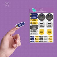 استيكر مدرسي بالاسم بتصميم الشرطة