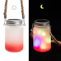 فانوس ميسون جار مضيء وملون بتصميمك الخاص