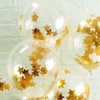 بالون كونفتي لون ذهبي