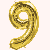 بالونات ارقام فويل صغيرة 16 انش (معبأة بالهواء)