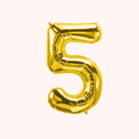 بالونات ارقام فويل صغيرة 16 انش (معبأة بالهواء)