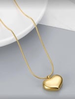 سلسال قلب ستانلس ستيل مطلي مع امكانية النحت