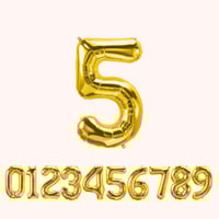 بالونات ارقام فويل صغيرة 16 انش (معبأة بالهواء)