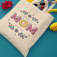 BEST MOM طباعة حقيبة قماشية بتصميم