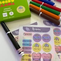 68 استيكر مدرسي بالاسم ديناصور