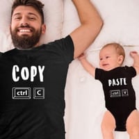 طقم تيشرت الأب والطفل Copy Paste