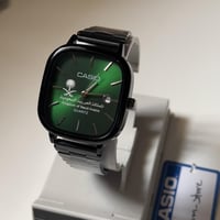 ساعة كاسيو السعودية اسود مع اخضر