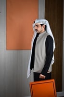 سديري لون ترابي مع اسود دبل فيس