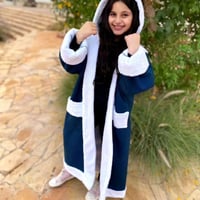 فروه شتوي بناتي نسائي اسود بلاسم