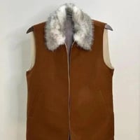 سديري رجالي كلاسيكي دبل فس لون جملي معا بيج