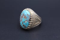 خاتم فيروز نيشابوري مقاس 10.75 انجليزي _ 24.5 عربي