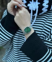 ساعة يد نسائي كاسيو اخضر