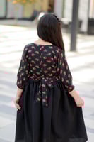 فستان بناتي شالكي دينتيل اسود