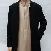 جاكيت جملي مع الأسود دبل فيس