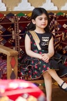 فستان شالكي اسود أنيق