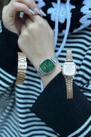 ساعة يد نسائي كاسيو اخضر