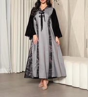 جلابيه بخام الشال مع المخمل