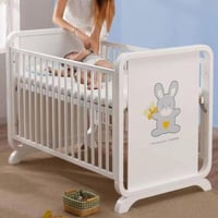 سرير اطفال خشب فاخر متعدد المستويات بباب جانبي قاب...