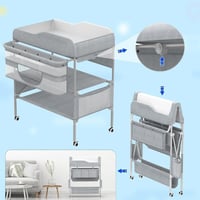 طاولة غيار وتنضيم اغراض الطفل قابلة للطي