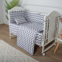 مفرش وحواجز لسرير الطفل 7 قطع