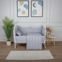 مفرش وحواجز لسرير الطفل 7 قطع