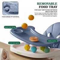 كرسي أطفال قابل للتحول الى هزاز لون ازرق