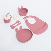 طقم ادوات مائدة للأطفال سيليكون