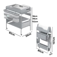 طاولة غيار وتنضيم اغراض الطفل قابلة للطي