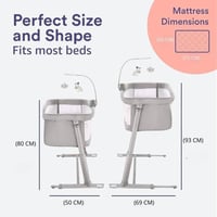 سرير أطفال جانبي فاخر متعدد الإرتفاعات NEXT TO ME