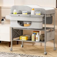 طاولة غيار وتنضيم اغراض الطفل قابلة للطي