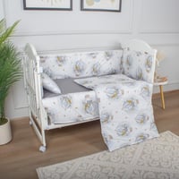 مفرش وحواجز لسرير الطفل 7 قطع قطن موديل 06